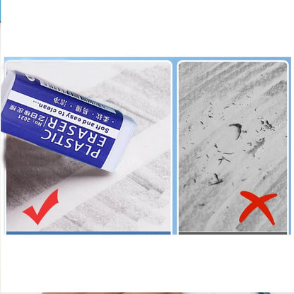1-90Pcs 2B Pencil Erasers Soft Large PVC Rubber Eraser for School Office Kids Drawing Bulk Sketches Exam Correction Painting Art