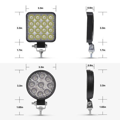 NLpearl 42W 48W Mini LED Work Light 12V 24V LED Light Bar Off Road Spotlight for Jeep Truck 4X4 Car SUV ATV Barra LED Headlights