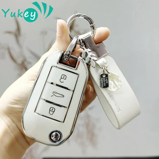 3 Button Flip TPU Car Key Case Cover for Peugeot 3008 208 308 508 408 2008 307 4008 for Citroen C4 C4L CACTUS C3 C6 C8 Key Shell