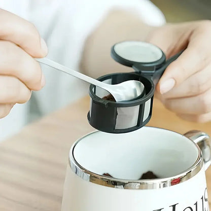 Coffee Filter Spoon Reusable Coffee Capsule Powder Tea Infuser Loose Leaf Strainer Bag Spoons Fine Pastic Mesh Kitchen Filters