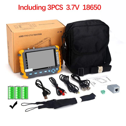 PEGATAH IV8W 8MP AHD/CVI/TVI CVBS CCTV Tester CCTV Cameras Tester AHD Testers with HDMI VGA Input Video Tester CFTV Mini Monitor