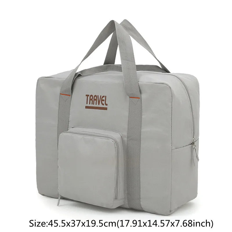Fashion Folding Travel Bag Unisex Oxford Travel Weekend Overnight Bags Large Capacity Hand Luggage Tote Duffel Accessor Supplies