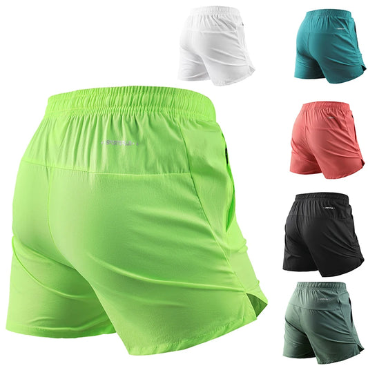 Sport Quick Dry Shorts Men Sportswear Running Gym Beach Jogging Bottoms Women Summer Fitness Training Pocket Zipper Shorts Pants