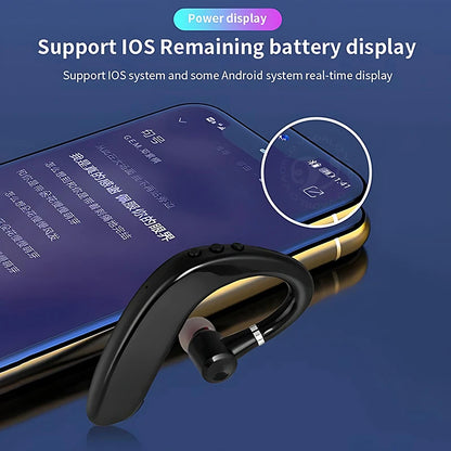 S109 Wireless Bluetooth 5.4 Universal Hook Earphone Sports Business Single Ear Headset Handsfree Headphone With Mic Smartphone