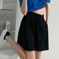 Lucyever Blue Pink Black Women's Shorts 2025 Summer High Waist Wide Leg Shorts for Women Casual Loose Soft Sports Short Pants