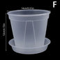1Pc Clear Flower Pot Planter With Tray 10cm/12cm/14cm PP Transparent Flower Pot Orchid Pot With Holes For Home Office Desk