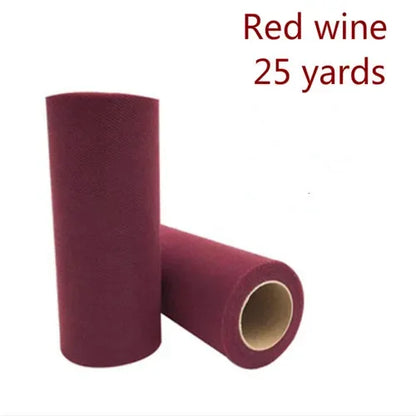 Tulle Roll Width15cm 25Yards Wedding Decoration Roll Spool DIY Fabric Decorative Crafts Christmas Kids Queen Skirts