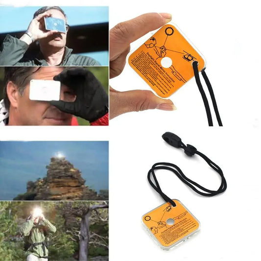 Outdoor Survival Reflective Signal Mirror for Hiking Camping Emergency Practical Daylight Reflective Tool First Aid Supplies S/L