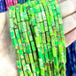 4x13mm Square Natural Stone Light Lavender Chalcedony Loose Spacer Beads for Jewelry Making Diy Bracelet Charms Accessories