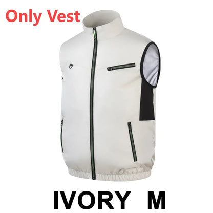Cooling Vest Ice Fan Vest 3 Gears USB Heat Resistant Air Conditioner Clothes Vest Breathable Wearable Cooling Fan Vest Camping