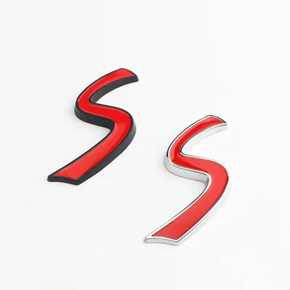 3D Metal Red Mini Cooper S Badge Emblem Sticker Decal for Mini R50 R52 R53 R56 R57 R58 F55 F56 Car Styling Accessories