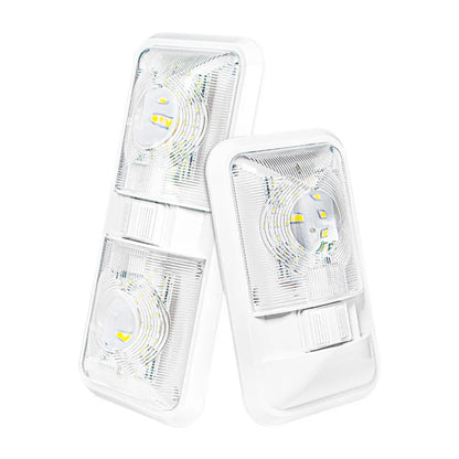 12V Bright Natural Light Color RV Light Partition Control Compartment Light 48 Beads Three Sections Slide Switch Reading Light
