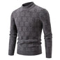 2025 High Quality Men's New Autumn and Winter Casual Warm Color Block Sweater Knit Tops Man Clothes