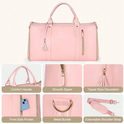 Travel Duffel Bag, Sports Handbag Gym Bag, Shoulder Weekend Overnight Bag For Women
