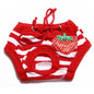 Pet Dog Shorts Sanitary Physiological Pants Cute Fruit Print Diaper Dog Shorts Washable Female Dog Panties Underwear Briefs DC05