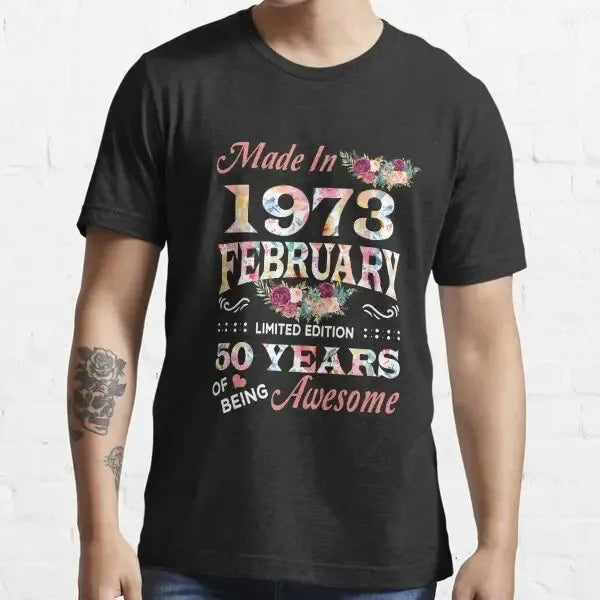 50th Birthday Tee Vintage Legends Born In 1972 50 Years Old T-Shirt Casual Blouse Camiseta Hombre Loose Cool Print Leisure Humor