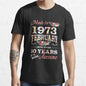 50th Birthday Tee Vintage Legends Born In 1972 50 Years Old T-Shirt Casual Blouse Camiseta Hombre Loose Cool Print Leisure Humor