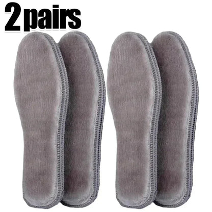 Warm Heated Insoles Thermal Thicken Felt Insoles for Men Women Winter Shoes Breathable Snow Boots Alpaca Wool Plush Shoe Pads