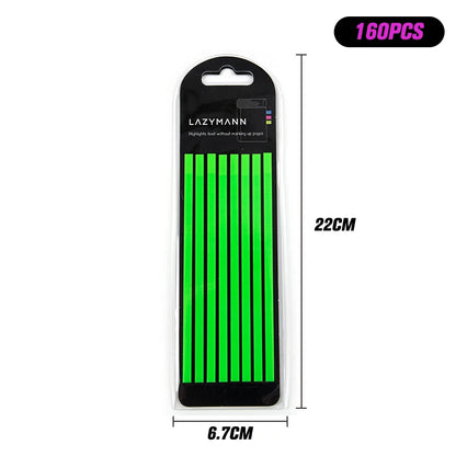 100/160/PCS Reading Aid Highlight Sticker Transparent Fluorescent Index Tabs Flags Sticky Note Stationery School Office Supplies
