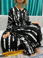 2024 Cotton Abayas For Women Islam Printed Long Sleeves Loose Fit Femme Robe Muslim Two Piece Abaya Set With Tassel Hijabscarf