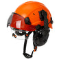 Bluetooth 5.0 Earmuffs Safety Helmet With Visors For Engineer ABS Carbon Fiber Pattern Construction Hard Hat Industrial Cap ANSI