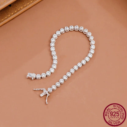 925 sterling silver inlaid zircon full diamond bracelet for women's boutique jewelry wholesale Christmas gifts