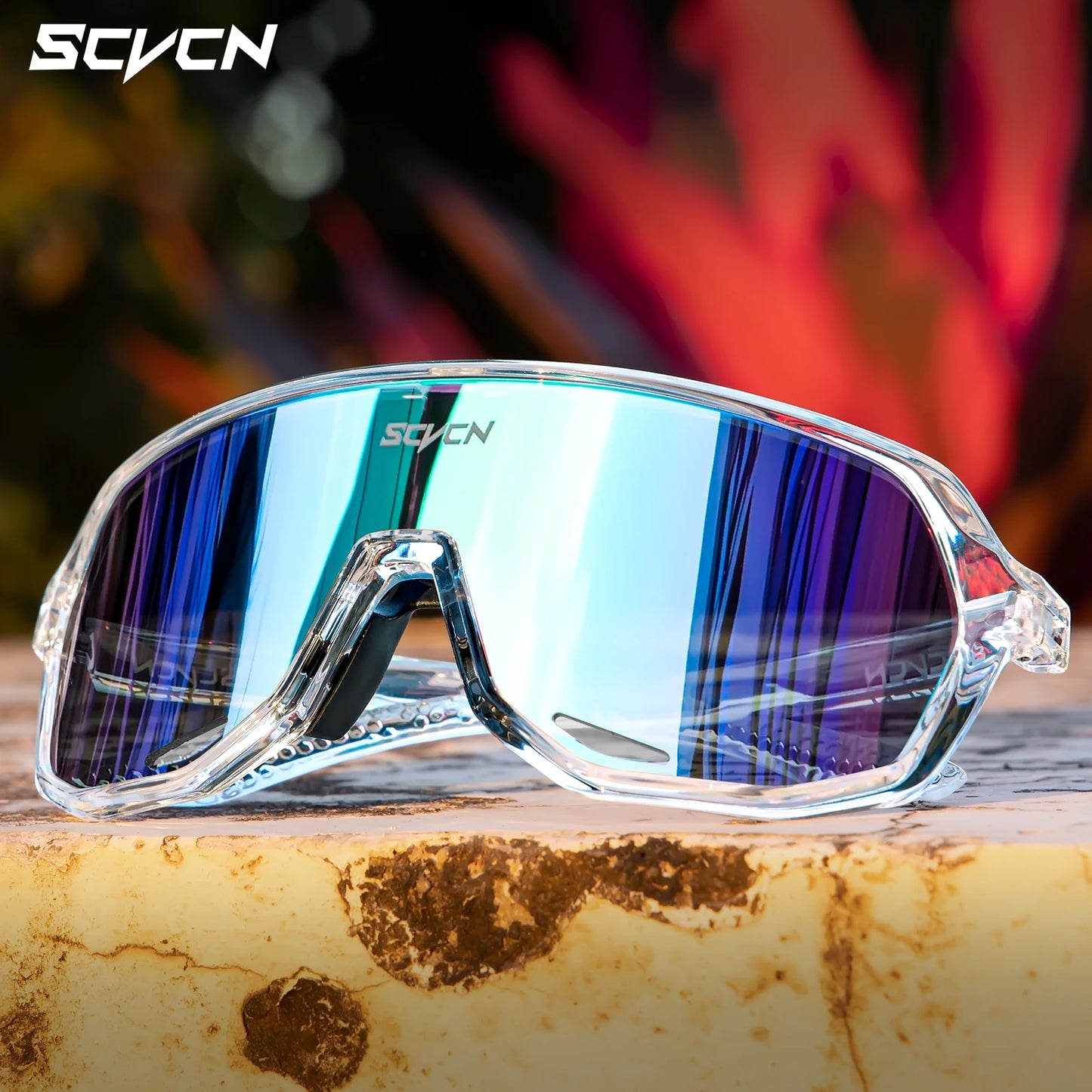 SCVCN Cycling Glasses Photochromic Cycling Sunglasses UV400 Bicycle Eyewear Sports MTB Outdoor Bike Goggles Sunglasses Eyepieces