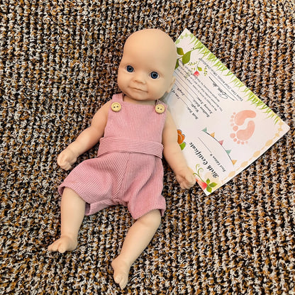28CM Unpainted Silicone Girls Whole Body Soft Solid Silicone 8 Styles Newborn Baby Dolls Toys For Gifts Reborn Corpo De Silicone