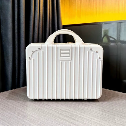 14 inch Mini Women Travel Suitcase Storage Bags Cosmetic Box Hand Luggage Organizer Makeup Case Small Password Box Boarding Case
