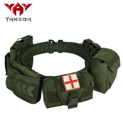 YAKEDA 6 in 1 Tactical Waist Bag Outdoor Multifunction Climbing Storage Bag Hiking Hunting tactical Pouch Belt Pocket Bag