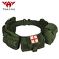 YAKEDA 6 in 1 Tactical Waist Bag Outdoor Multifunction Climbing Storage Bag Hiking Hunting tactical Pouch Belt Pocket Bag
