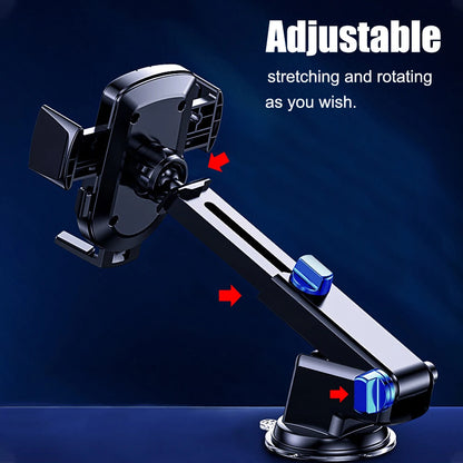 Truck Interior Phone Holder For 66-84mm Width Mobile Phone Stand GPS Navigation Support 360° Rotating Strong Suction Car Holder