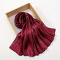 New Premium Silk Crinkle Hijab Scarf Women Shawls Plain Muslim Women Hijabs Breathab Islam Women Turban Pleated Scarf Ramadan