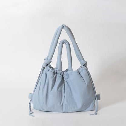 Casual Nylon Soft Padded Handbag Designer Soft Puff Women's Shoulder Crossbody Bag Simple Retro Large Capacity Handbag-ll