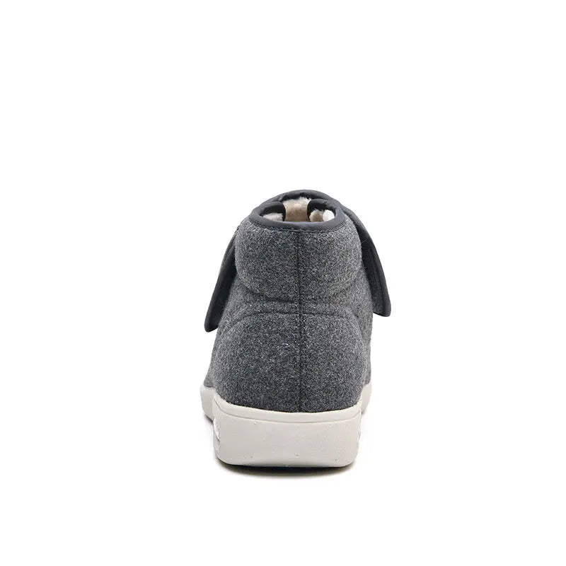 Walking Shoes Warm Wool Boots Casual Men Orthopedics Wide Feet Swollen Shoe Thumb Eversion Soft Comfort Adjust Diabetic Recovery