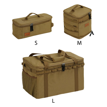 Oxford Cloth Camping Storage Handbag Waterproof Bbq Picnic Bags Reusable Cookware Carrier Organizer for Family Bbq Travel Supply