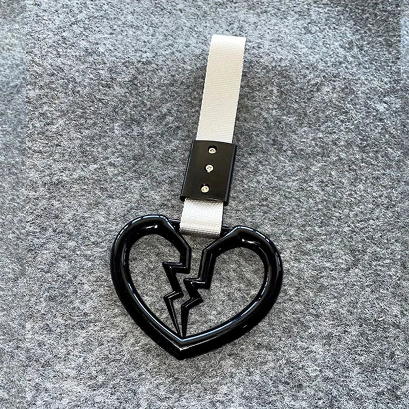 JDM Tsurikawa Heart Ring Car Tow Belt Train Bus Handle Hand Strap Drift Charm Strap Drift Auto Accessories Car Styling Bradn New