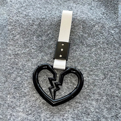 JDM Tsurikawa Heart Ring Car Tow Belt Train Bus Handle Hand Strap Drift Charm Strap Drift Auto Accessories Car Styling Bradn New