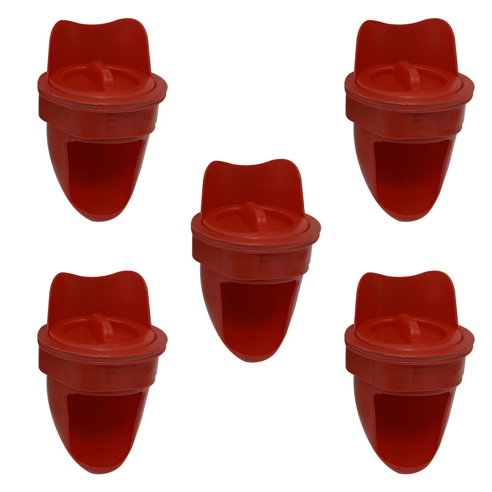 Chicken Feeder Poultry Feeding Supplies DIY Rain Proof Poultry Feeder Port Gravity Feed Kit For Buckets Barrels Bins Troughs