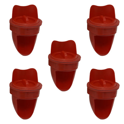 Chicken Feeder Poultry Feeding Supplies DIY Rain Proof Poultry Feeder Port Gravity Feed Kit For Buckets Barrels Bins Troughs