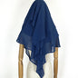 2024 Summer Three-layer Chiffon Hijab Solid Color Khimar Adjustable Women's Gauze Ethnic Shawl Breathable and Comfortable Hijab