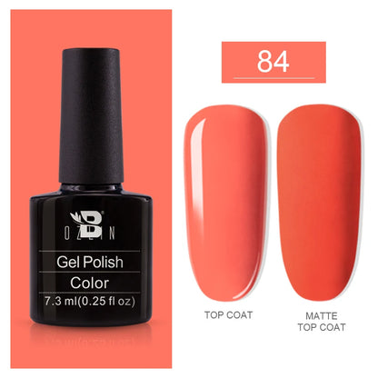 BOZLIN 5ML Color Solid Nail Gel Colorful Painting Nail Art Varnish Semi Permanent Solid Polish UV Nail Gel Top Coat Manicure