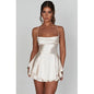 Sling Satin Halter Strap A Pendant Dress Sexy Elegant Lady Style Short Skirt Summer Female Club Party Vestidos