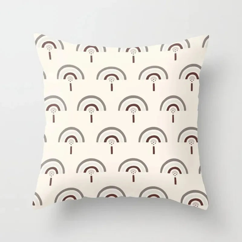 45*45cm simple plant print pattern cushion cover home decoration living room sofa chair pillow cover