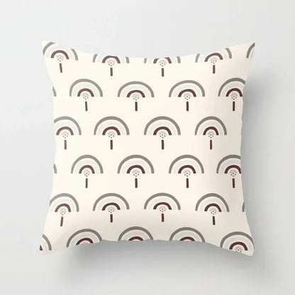 45*45cm simple plant print pattern cushion cover home decoration living room sofa chair pillow cover
