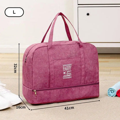 Fashion Folding Travel Bag Unisex Oxford Travel Weekend Overnight Bags Large Capacity Hand Luggage Tote Duffel Accessor Supplies