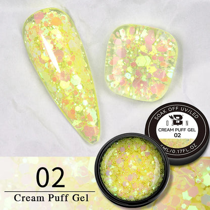 BOZLIN 5ML Color Solid Nail Gel Colorful Painting Nail Art Varnish Semi Permanent Solid Polish UV Nail Gel Top Coat Manicure