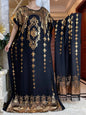 2024 Summer Short sleeve Dress Pure Cotton Gold Stamping Loose Abaya Maxi Islam Dress With Tassels Big Scarf African Long Dress