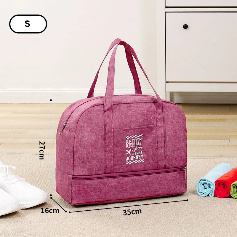 Fashion Folding Travel Bag Unisex Oxford Travel Weekend Overnight Bags Large Capacity Hand Luggage Tote Duffel Accessor Supplies