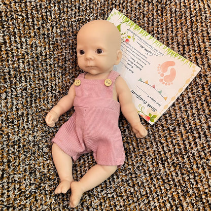 28CM Unpainted Silicone Girls Whole Body Soft Solid Silicone 8 Styles Newborn Baby Dolls Toys For Gifts Reborn Corpo De Silicone